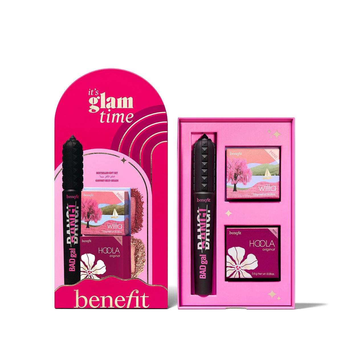 BENEFIT - Set It’s Glam Time - Badgal Bang, Hoola Mini,  Willa Mini - Benefit