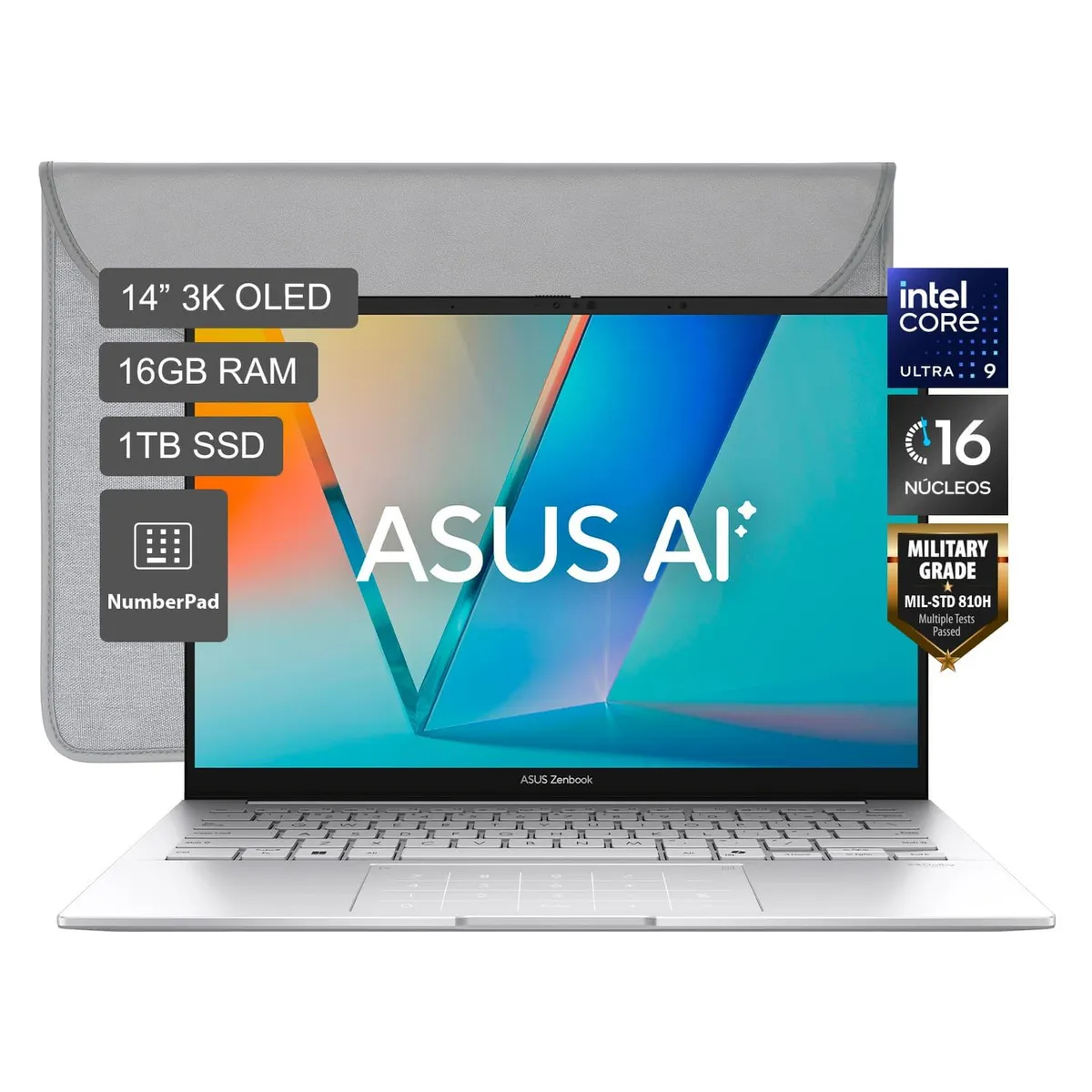 ASUS - ASUS Zenbook 14 Intel Core Ultra 9 285H 16GB 1TBSSD 14" 3K OLED