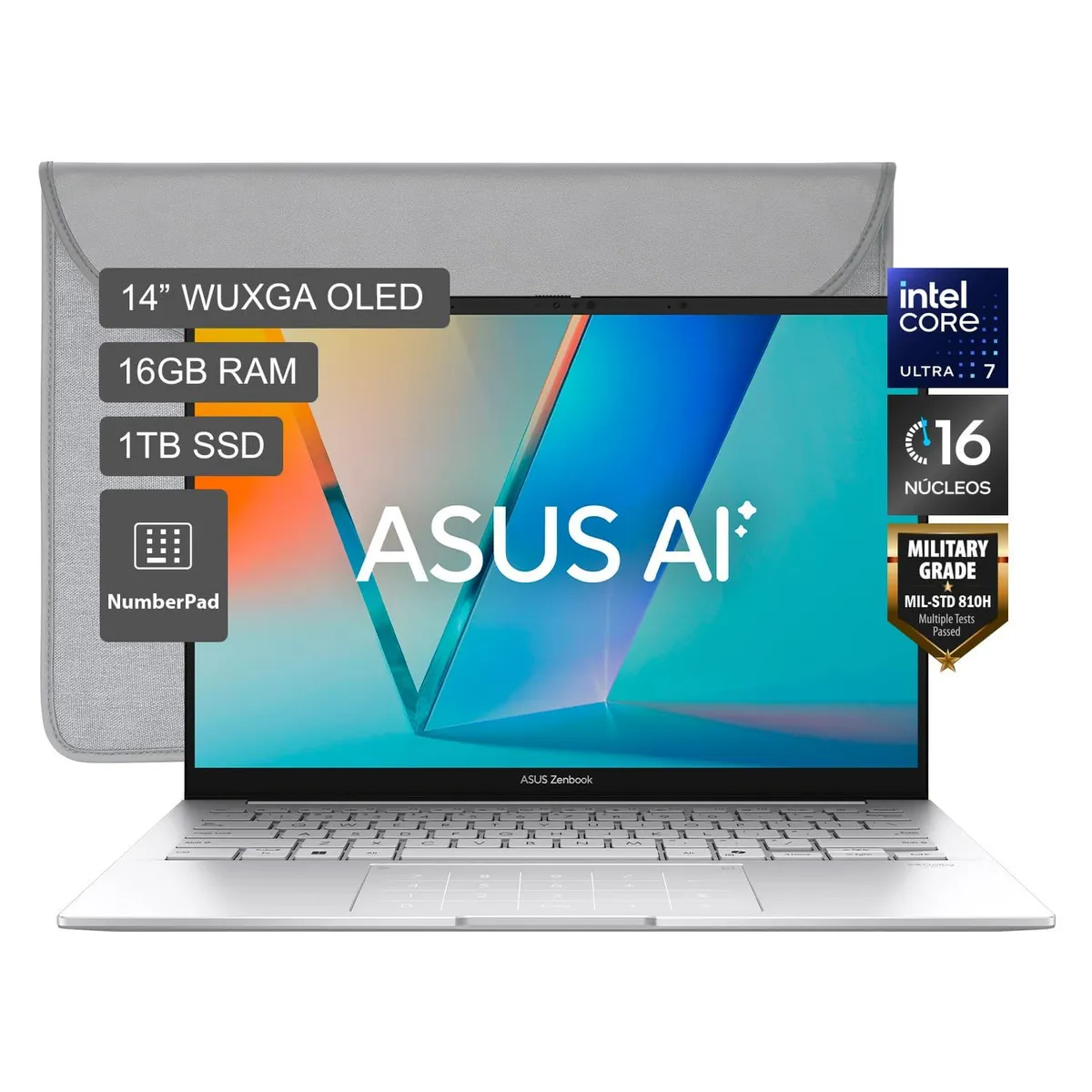 ASUS - Asus Zenbook 14 Intel Core Ultra 7 255H 16GB 1TBSSD 14" OLED