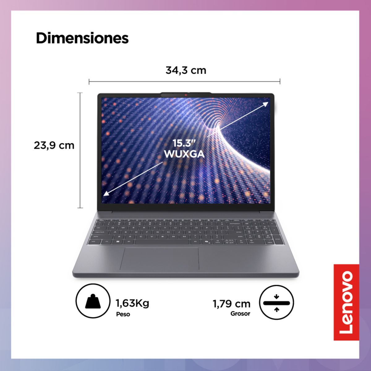 LENOVO - Laptop Lenovo IdeaPad Slim 3i Intel Core i5 16GB RAM 512GB SSD 15.3" WUXGA