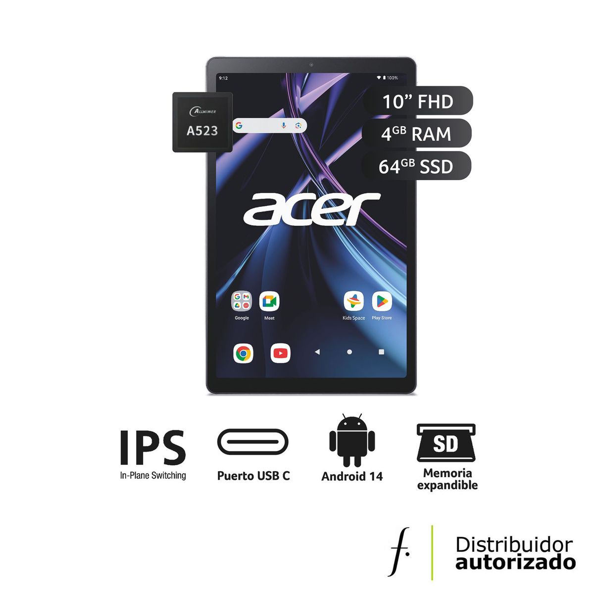 ACER -  Tablet Tab A523 10" 4GB 64GB