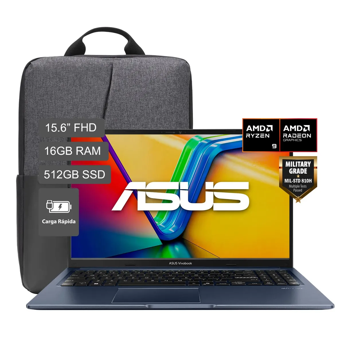 ASUS - Asus Vivobook 15 AMD Ryzen 9 7940HS 16GB 512SSD 15.6" FHD