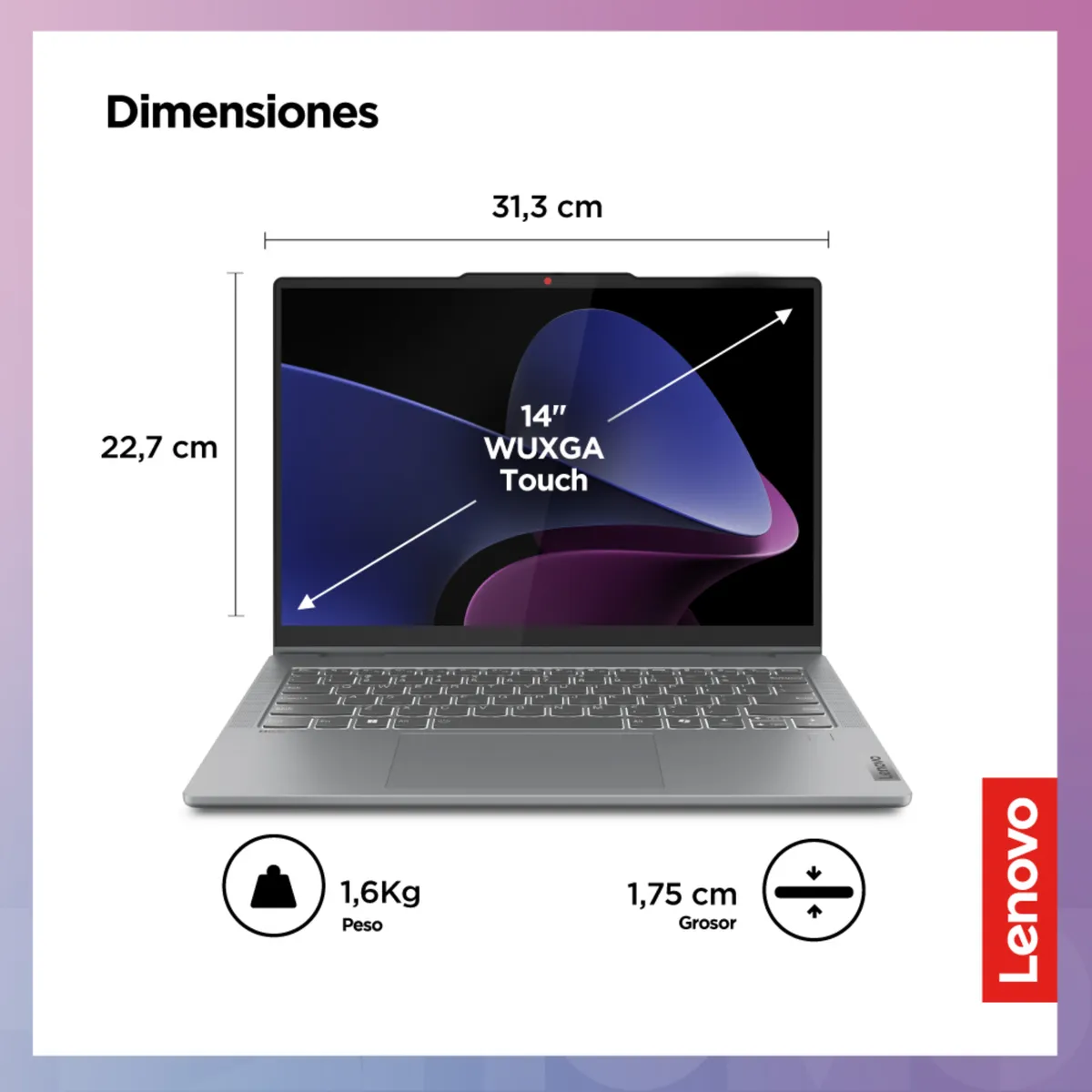 LENOVO - Laptop Lenovo IdeaPad 5i 2 en 1 Intel Core 7 16GB RAM 512GB SSD 14" WUXGA Tactil