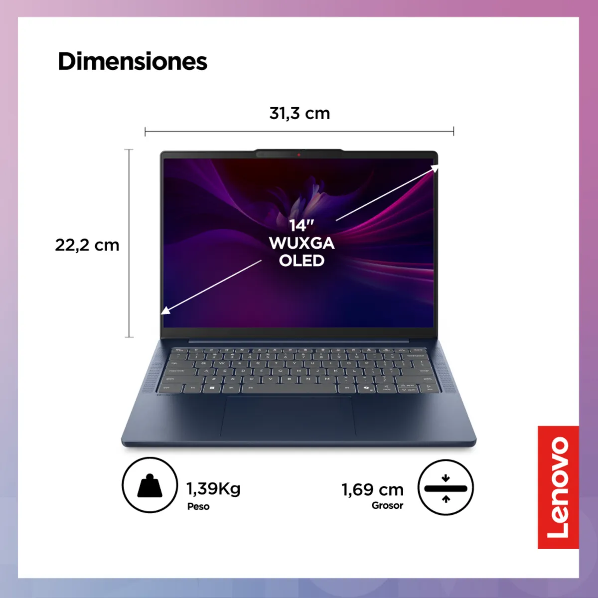 LENOVO - Laptop IA Lenovo IdeaPad Slim 5i Intel Core Ultra 9 16GB RAM 512GB 14" OLED