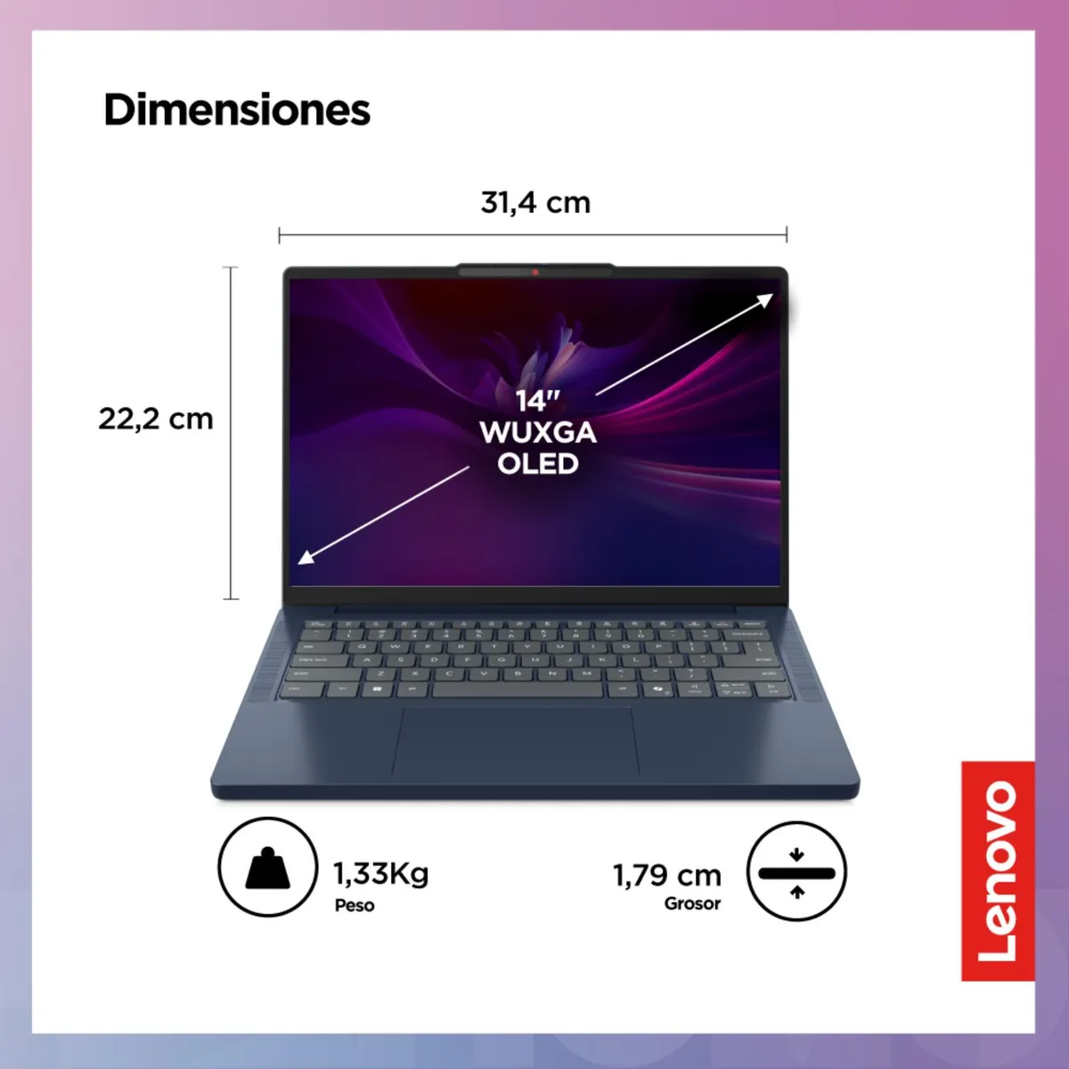 LENOVO - Laptop IA Lenovo Ideapad Slim 3i Intel Core 5 8GB RAM 512GB SSD 14" Oled