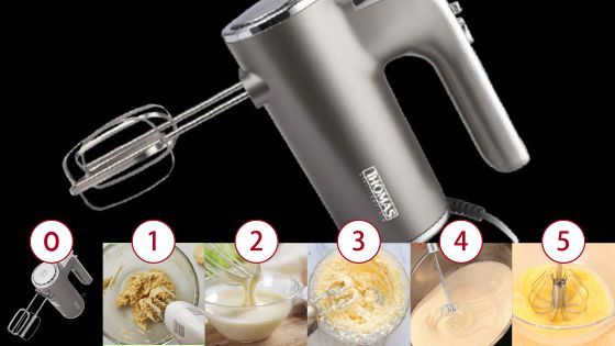 Batidora manual con 5 velocidades