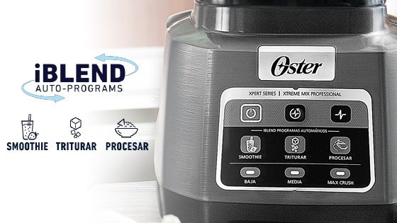 Licuadora Oster Xtreme Mix con programas automáticos iBlend y vaso Blend & Go