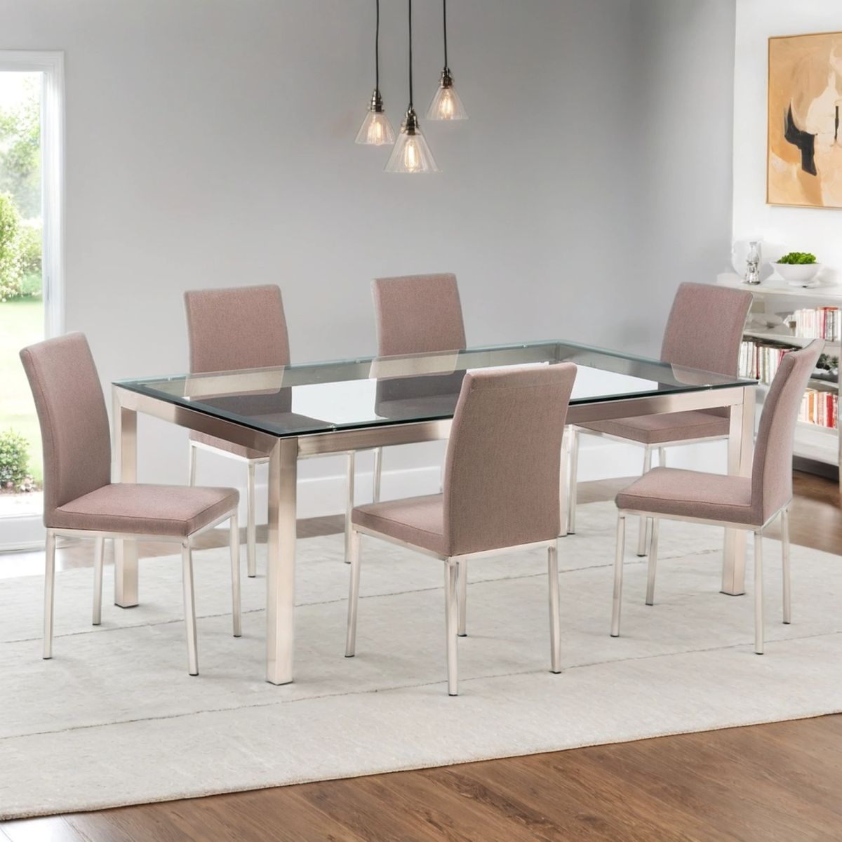 BASEMENT HOME - Juego de Comedor Positano con 6 Sillas