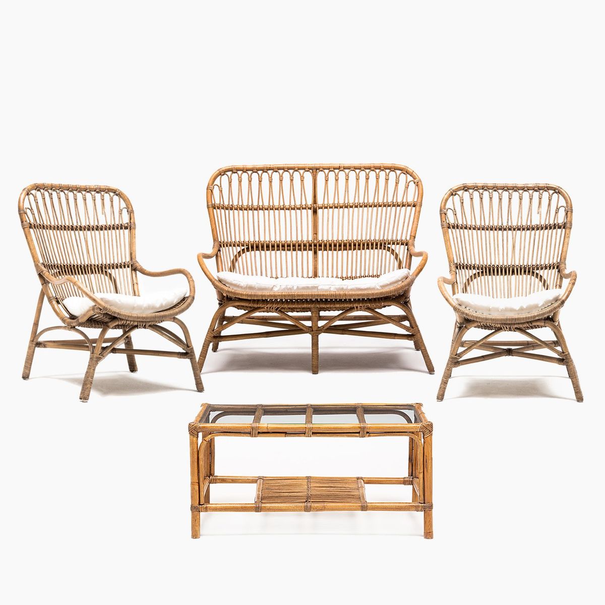 MICA - Juego de Sala Baru 2-1-1 + Mesa de Centro