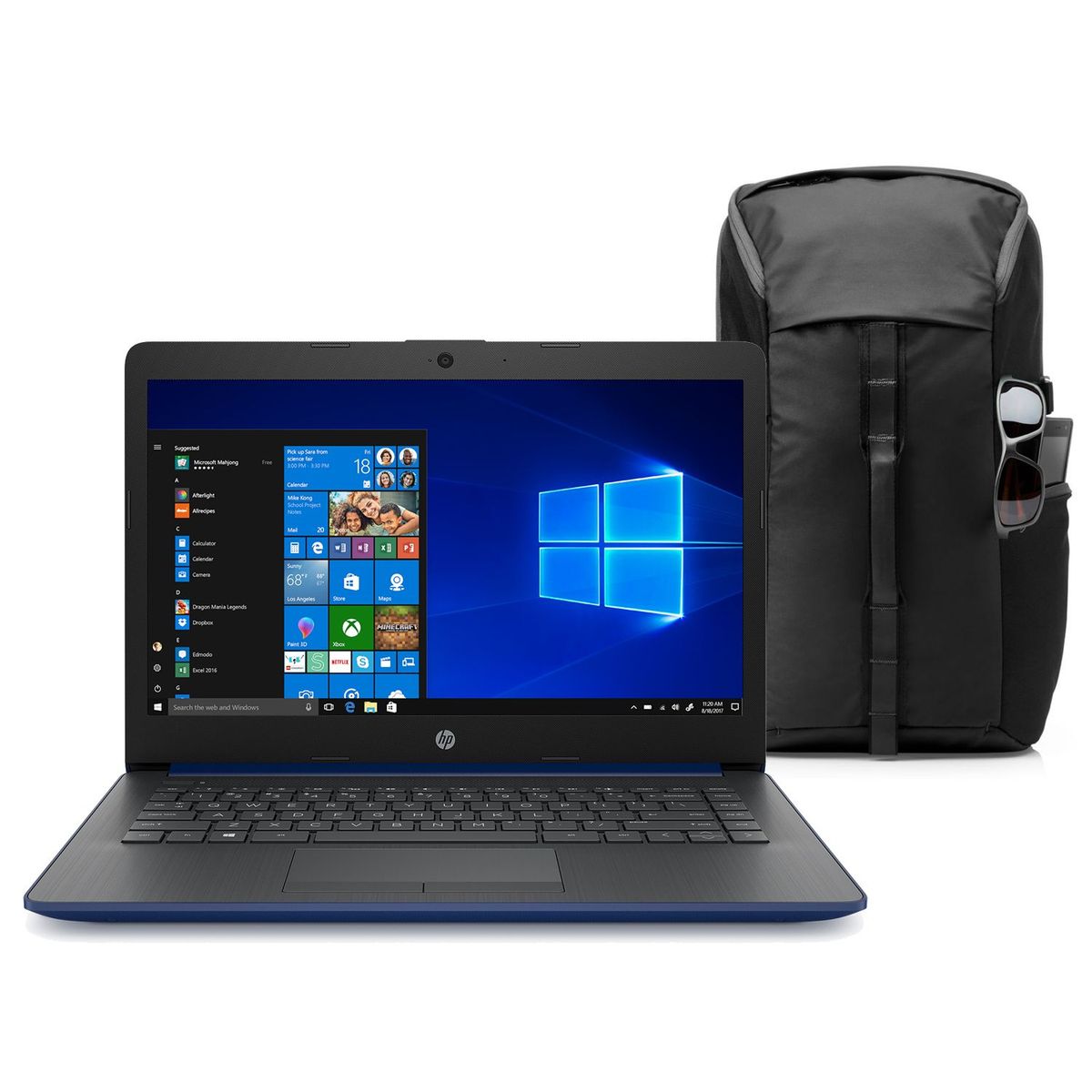 HP - Laptop 14" HP Ryzen 3 3200U 4GB RAM 256GB SSD - 14-cm1107la + Mochila HP Pavilion Tech Negra