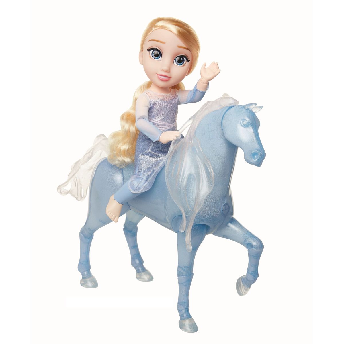 FROZEN - Combo Frozen Muñeca Elsa Articulada + Caballo Agua Con Luces
