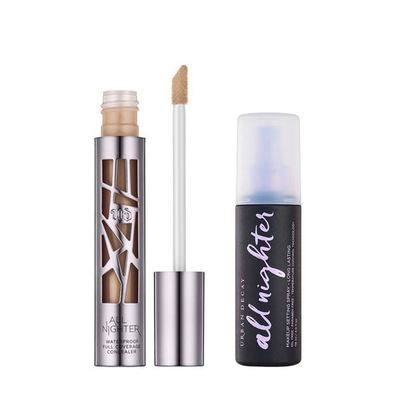 URBAN DECAY - Maq Corrector All Nighter Concealer Light Neutral + Sellador All Nighter Setting Spray Travel