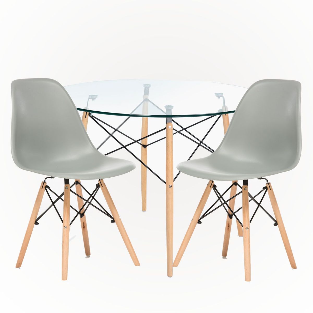 MICA - Juego de Comedor Bilund 4 Sillas