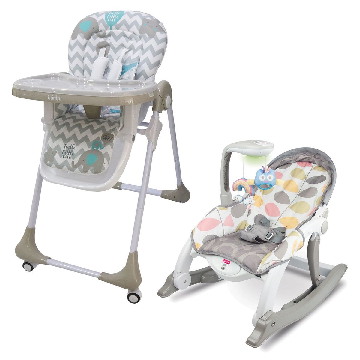 WINFUN - Silla de Comer Elefante + Silla Nido con Sonido