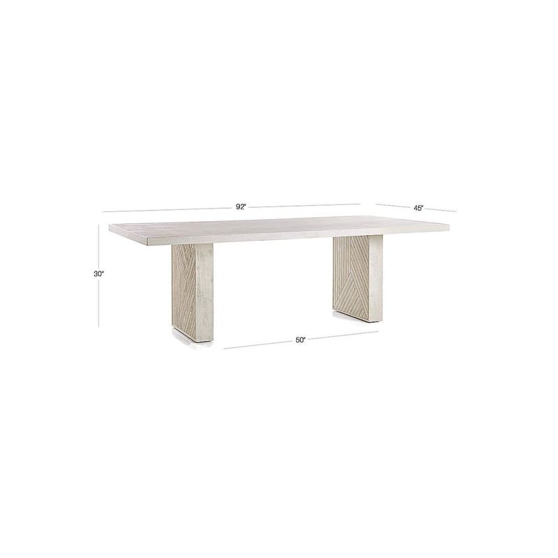 CRATE & BARREL - Mesa de Comedor Dunewood Natural de Madera de Mango 233cm