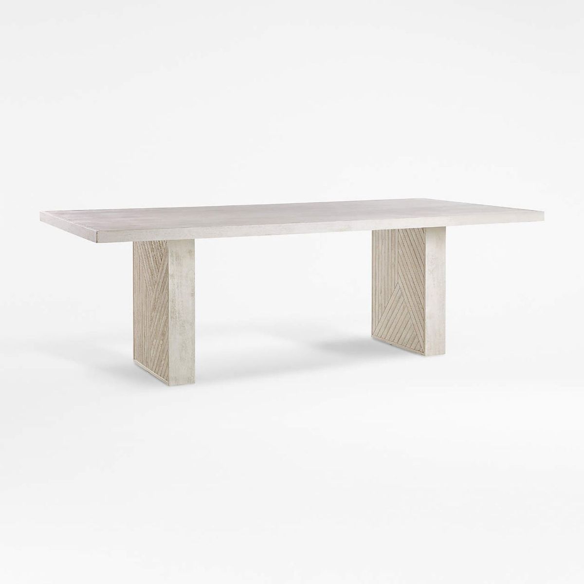 CRATE & BARREL - Mesa de Comedor Dunewood Natural de Madera de Mango 233cm