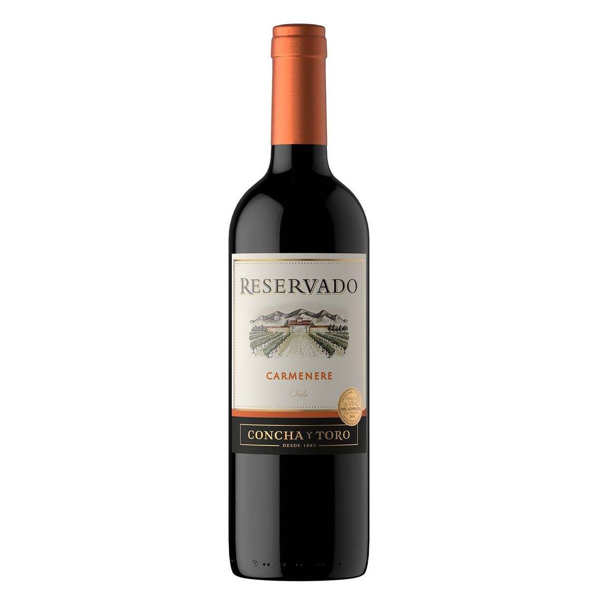 VIÑA CONCHA Y TORO - Vino Reservado Concha y Toro Carmenere 750ML x 6 Botellas
