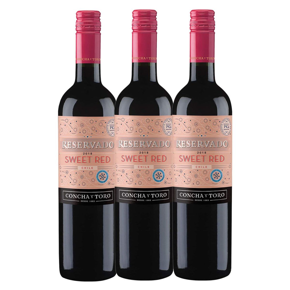 VIÑA CONCHA Y TORO - Vino Reservado Concha y Toro Sweet Red 750ML x 3 Botellas
