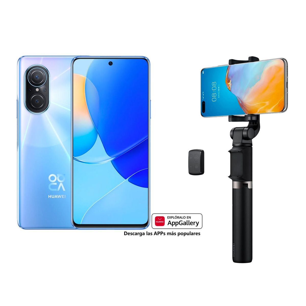 HUAWEI - Combo: HUAWEI Nova 9SE Blue + HUAWEI Tripod Selfie Stick Pro