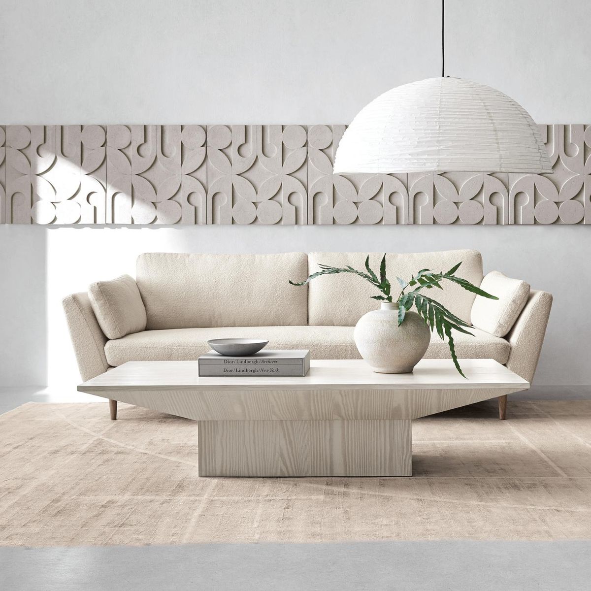 CRATE & BARREL - Mesa de Centro Rectángular de Madera de Pino Icon