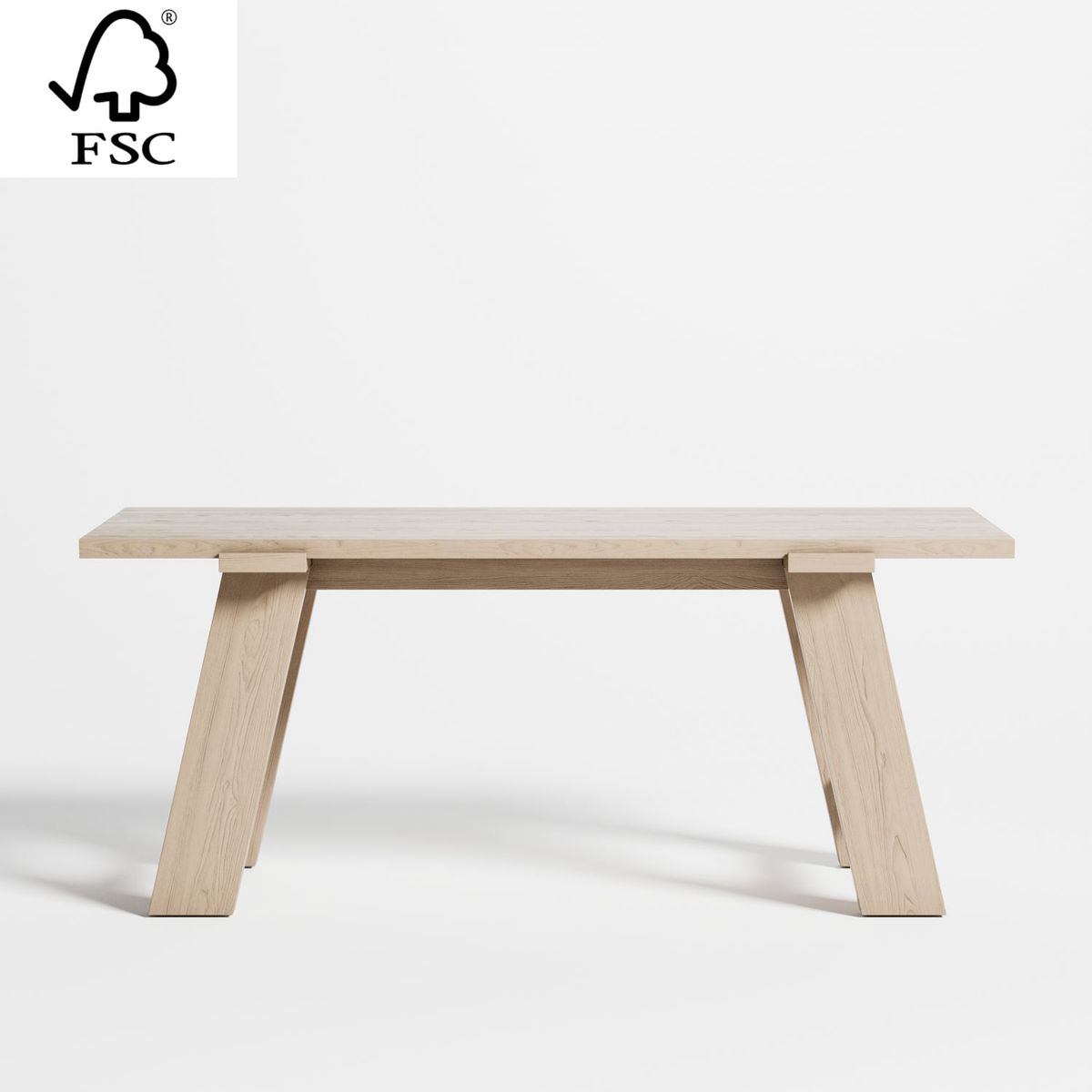 CRATE & BARREL - Escritorio Madison Bleached de Madera de Pino