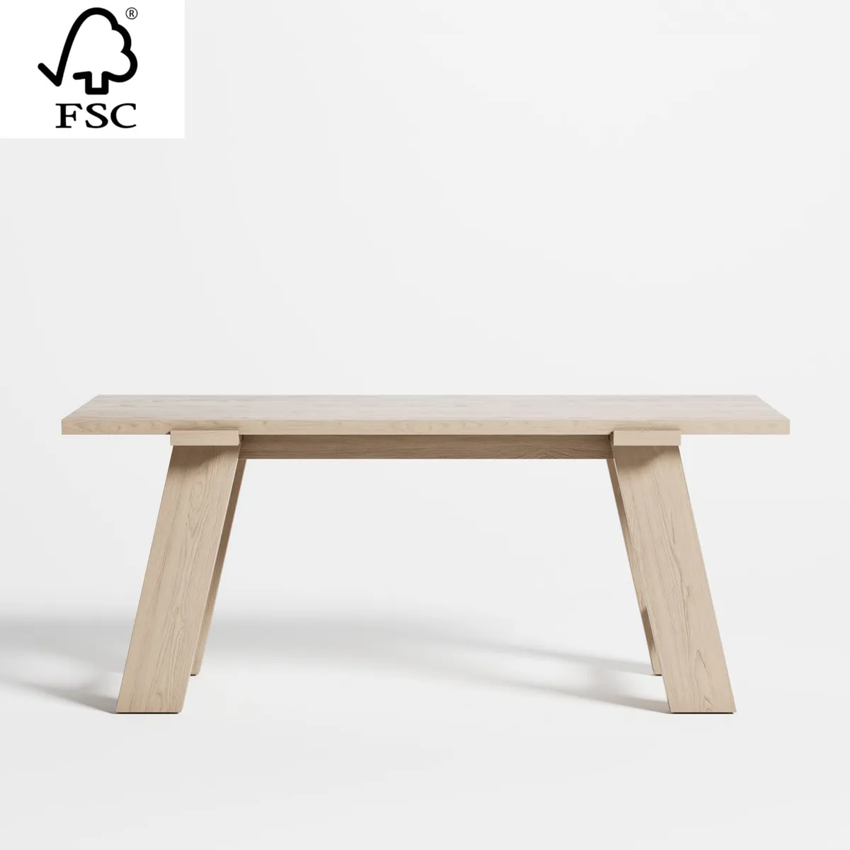 CRATE & BARREL - Escritorio Madison Bleached de Madera de Pino