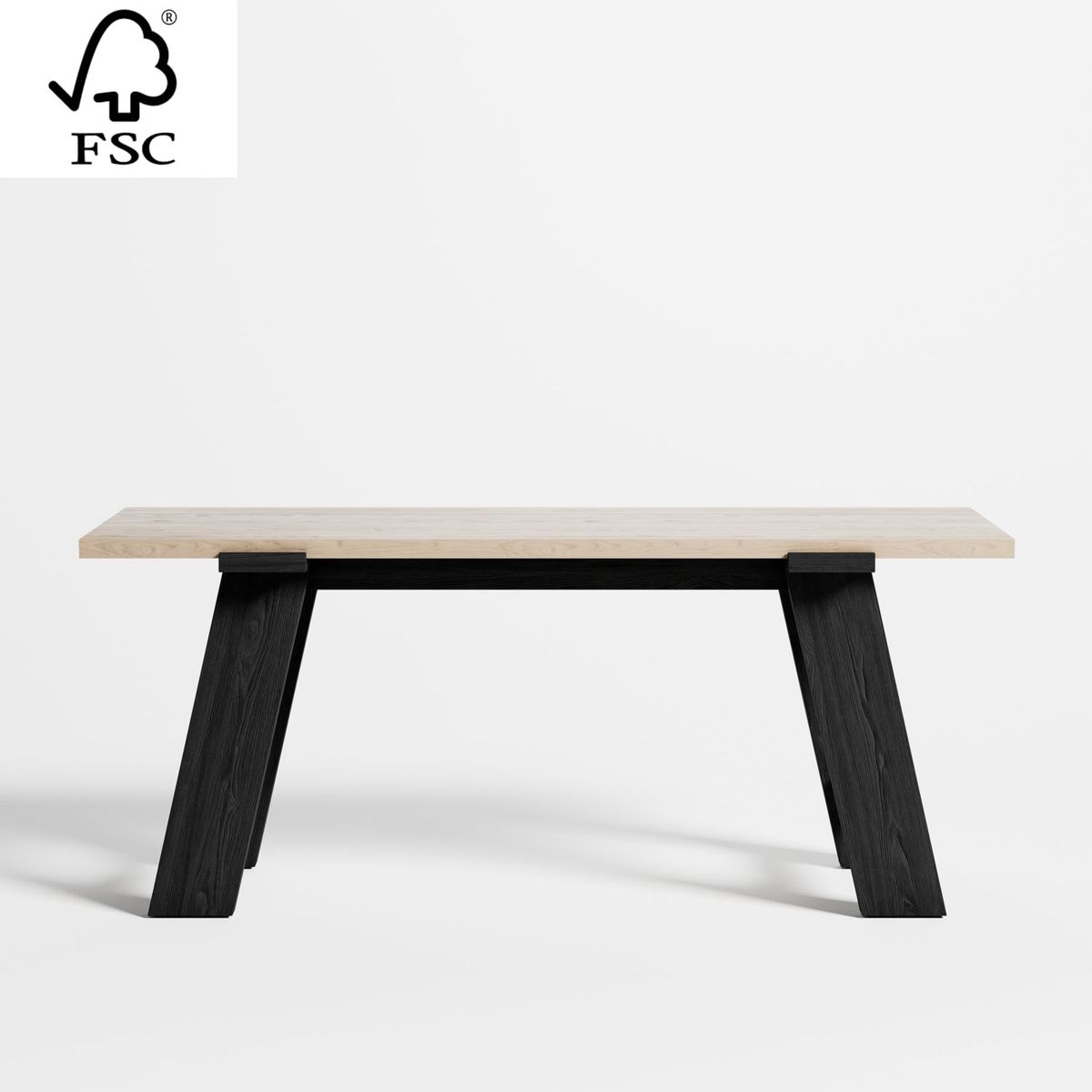 CRATE & BARREL - Escritorio Madison De Madera Con Base Oscura
