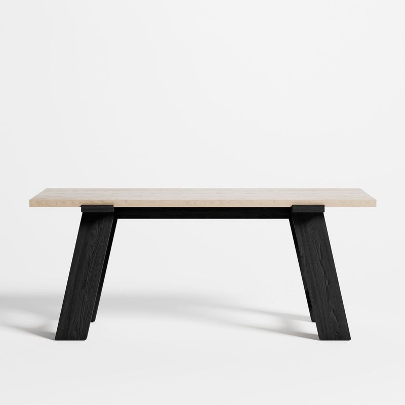 CRATE & BARREL - Escritorio Madison De Madera Con Base Oscura