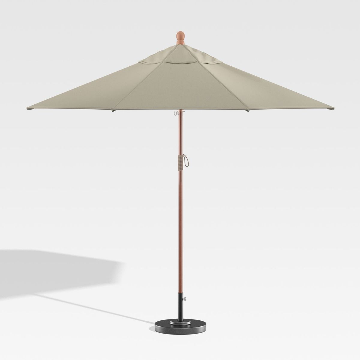 CRATE & BARREL - Sombrilla Redonda para Exteriores Sunbrella ® Stone