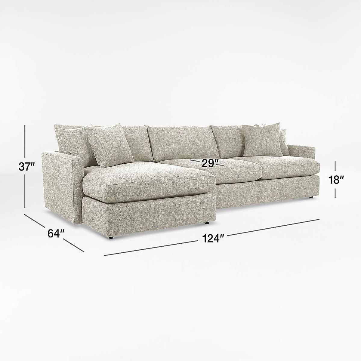 CRATE & BARREL - Seccional Lounge 4 Cuerpos