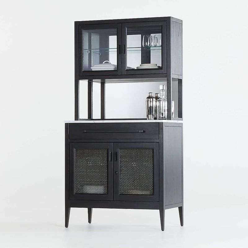 CRATE & BARREL - Mueble Bar con Superficie de Mármol Enzo