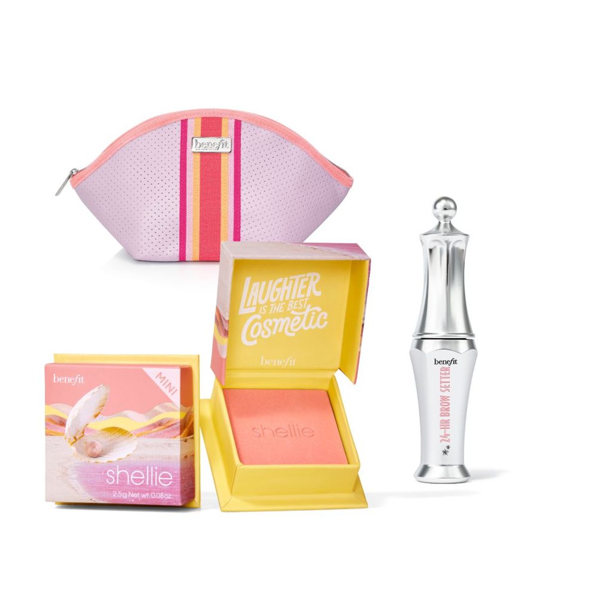 BENEFIT - Kit Trendy Look  Mini - Gel Para Cejas 24hr + Rubor en Polvo Shellie Benefit