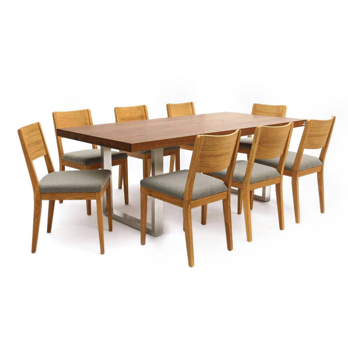 BASEMENT HOME - Juego de comedor: Mesa Lisboa + 8 Sillas Midland