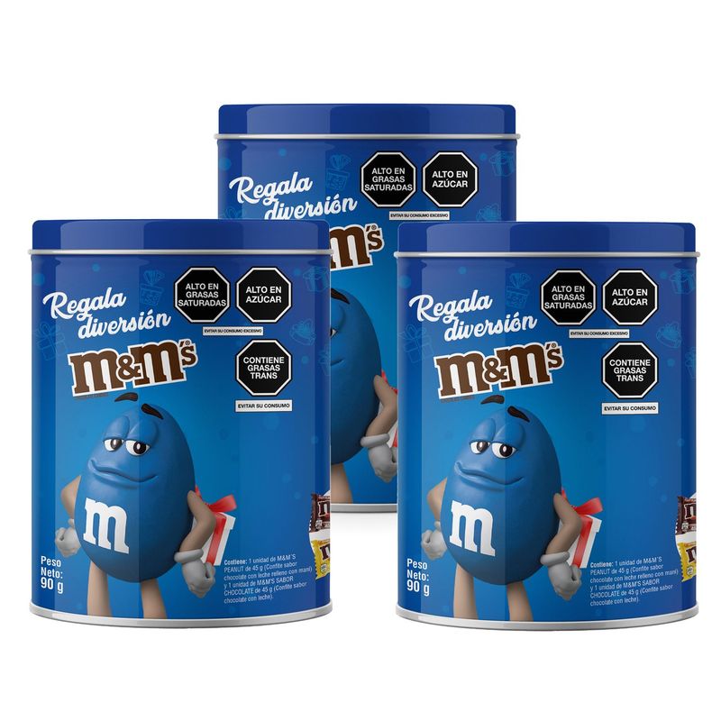 GENERICO - Lata de M&M´s 90gr x 3 unidades
