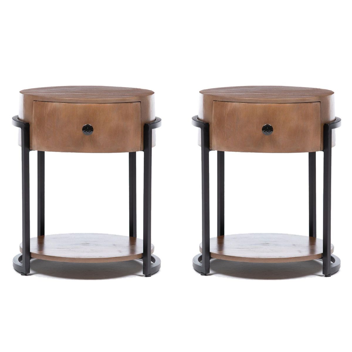 BASEMENT HOME - Combo: 2 Veladores Elton Redondo