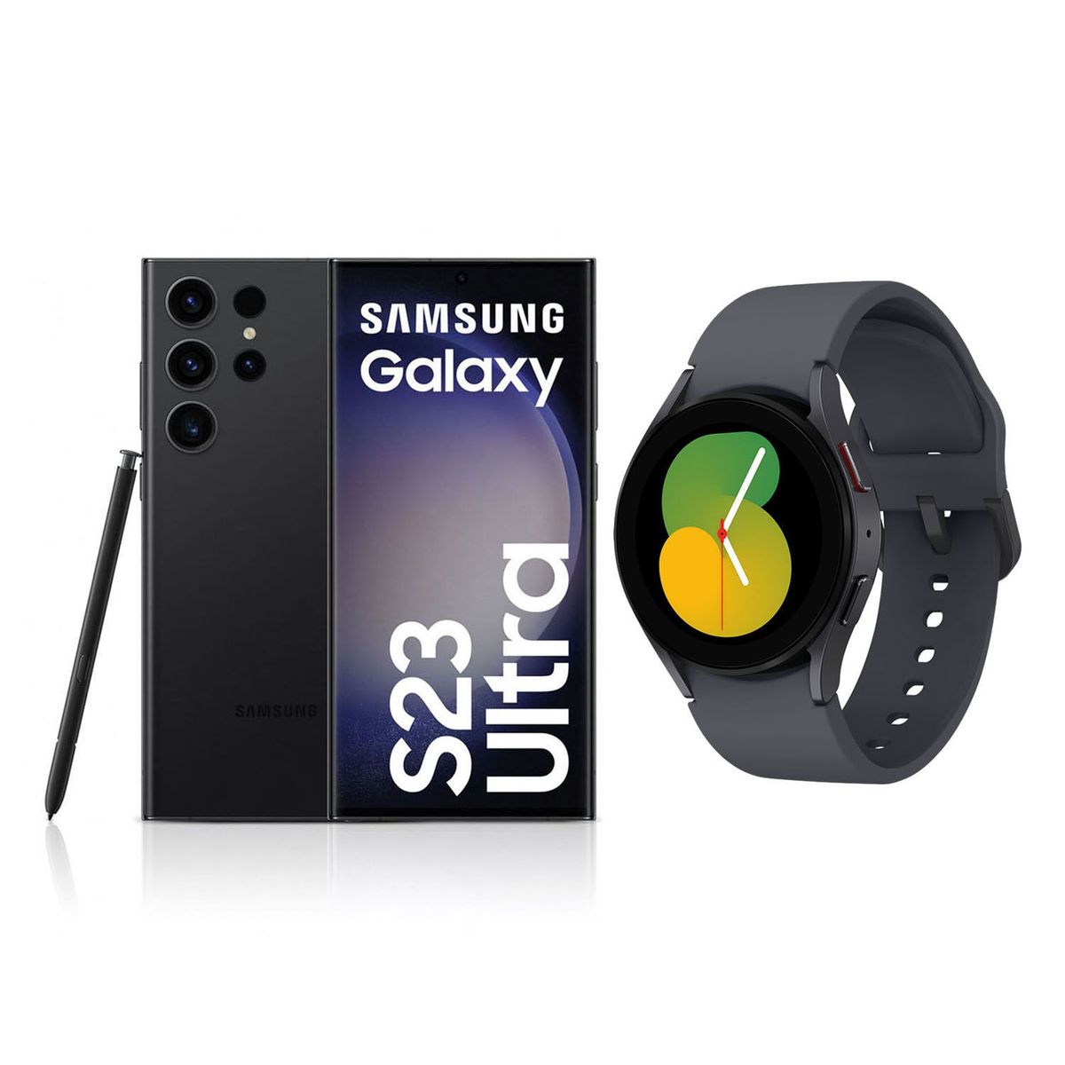 SAMSUNG - Galaxy S23 Ultra Phantom Black 512g 12gb + Watch5 Small Gris