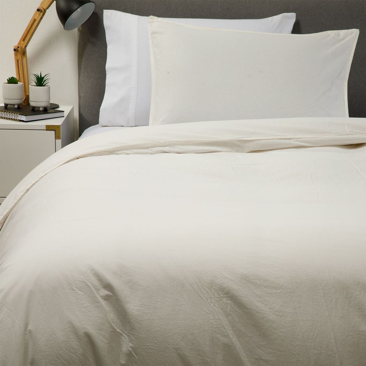 BASEMENT HOME - Funda Plumón Washed + Edredon Hipoalergénico