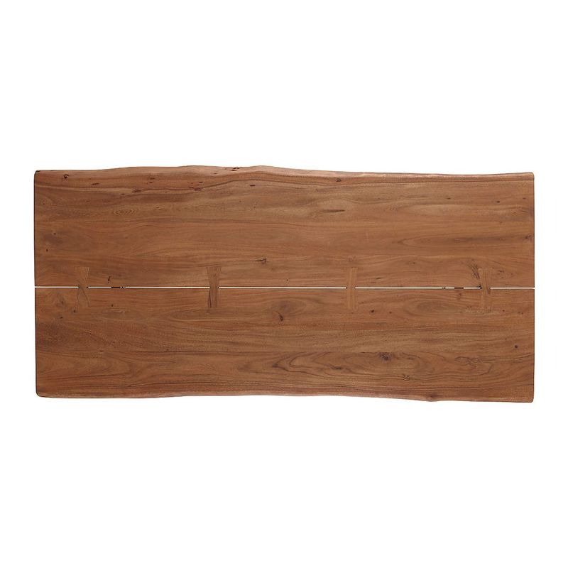 CRATE & BARREL - Mesa de Comedor Yukon de Madera Maciza con Base de Hierro (4 Puestos)