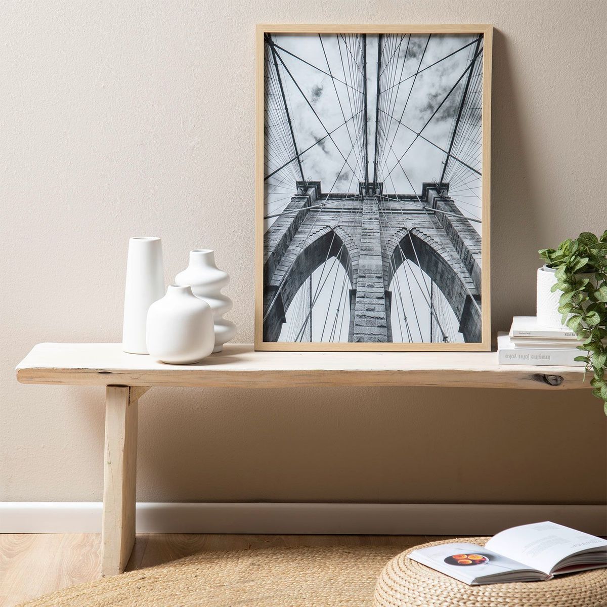 BASEMENT HOME - Cuadro + Lámina Decorativa Ciudad 50x70cm