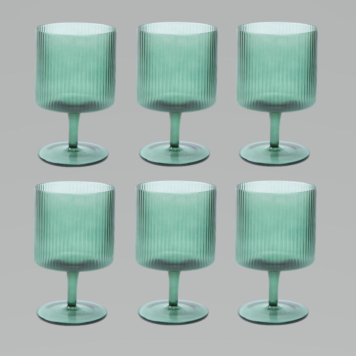 BASEMENT HOME - Set x 6 Copa Estriado Clear 310 ml