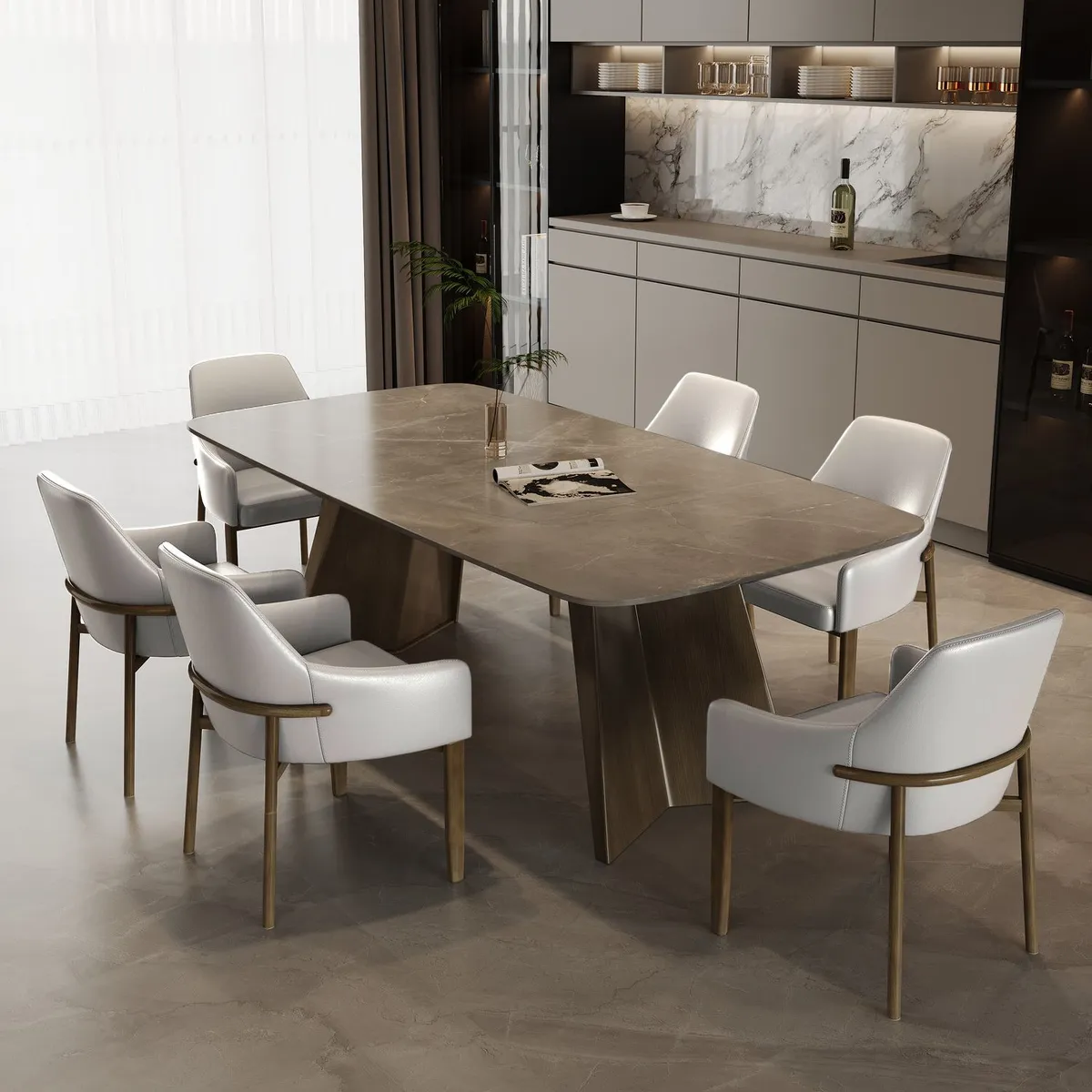 BASEMENT HOME - Juego de Comedor Milán 6 Sillas