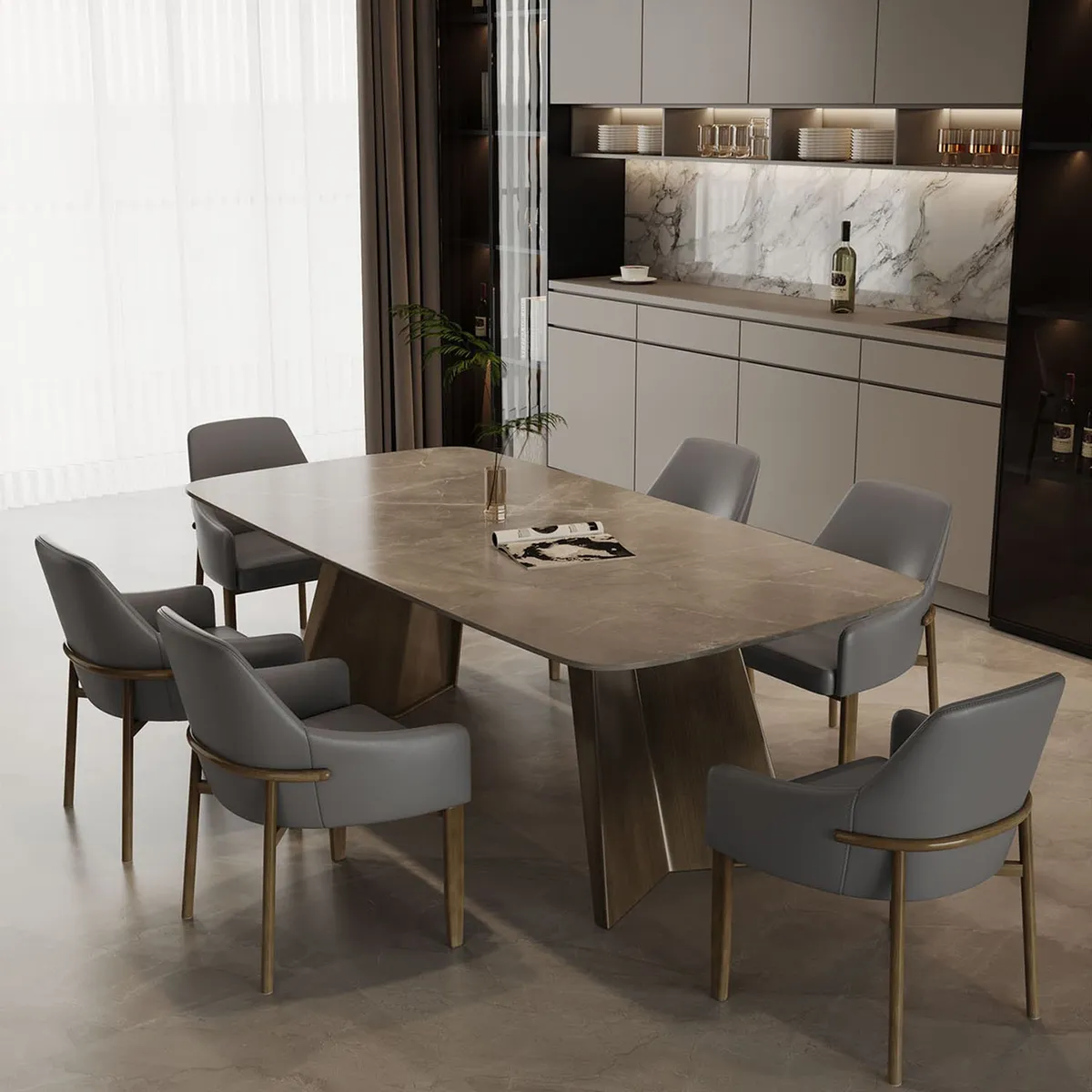 BASEMENT HOME - Juego de Comedor Milán 6 Sillas