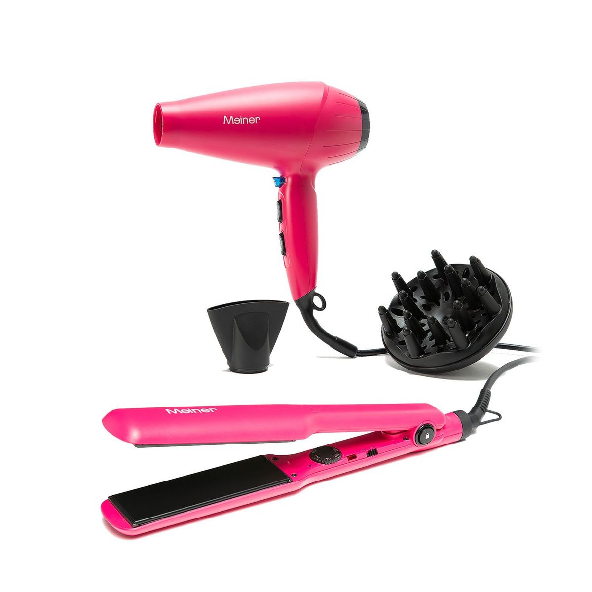MEINER - Combo: Secadora y Alisadora Rosado