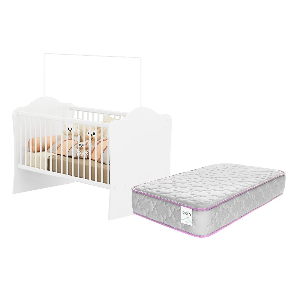 MICA KIDS - Combo Cuna Angels + Colchón Dröm