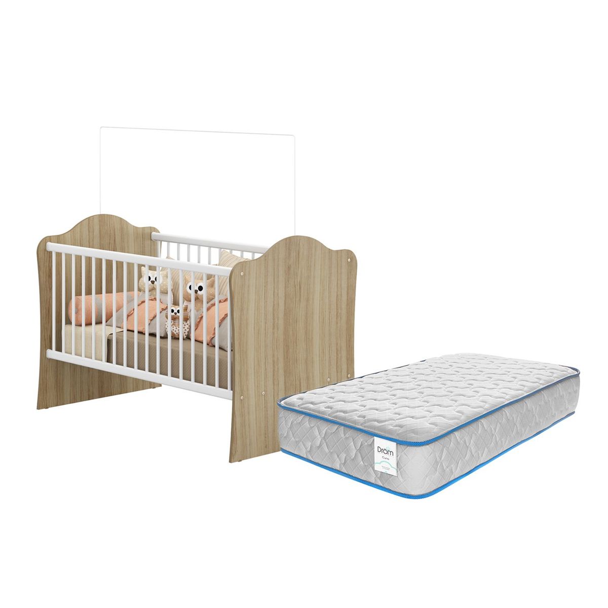 MICA KIDS - Combo Cuna Angels + Colchón Dröm