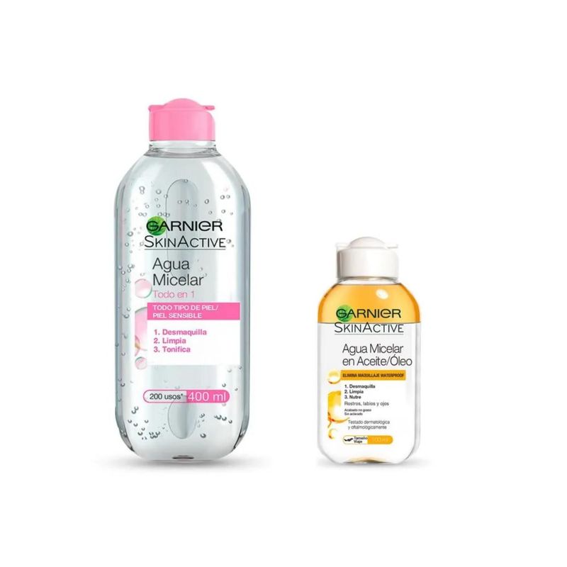 GARNIER - Pack Micelar Garnier Todo en 1 400ml + Óleo 100ml