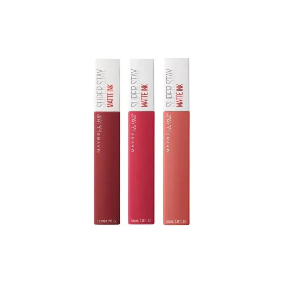 MAYBELLINE - Tripack Maybelline New York Labiales Matte Ink Amazonian + Ruler + Lover