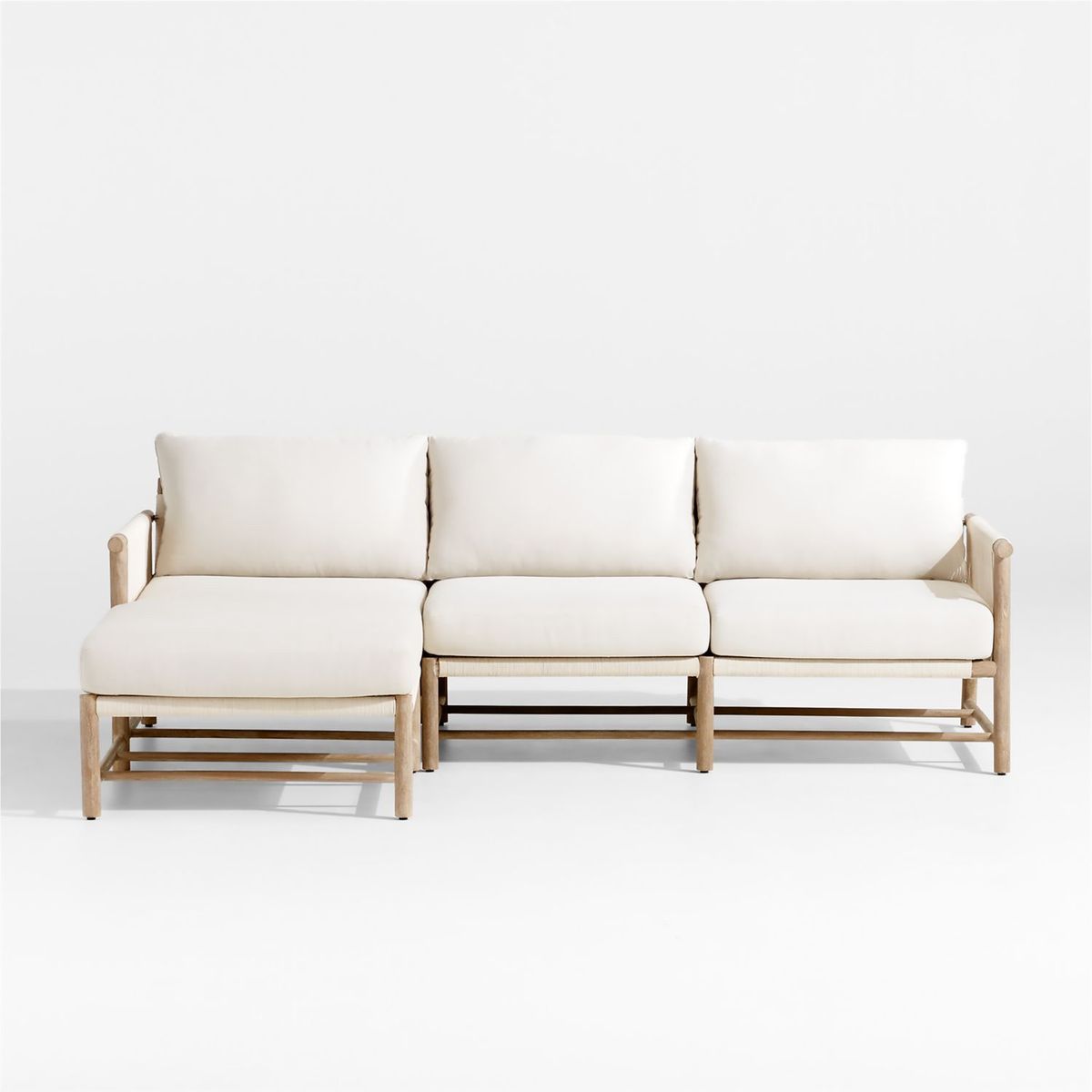 CRATE & BARREL - Seccional De Exterior Fen De 2-piezas Con Chaise Lounge Izquierdo