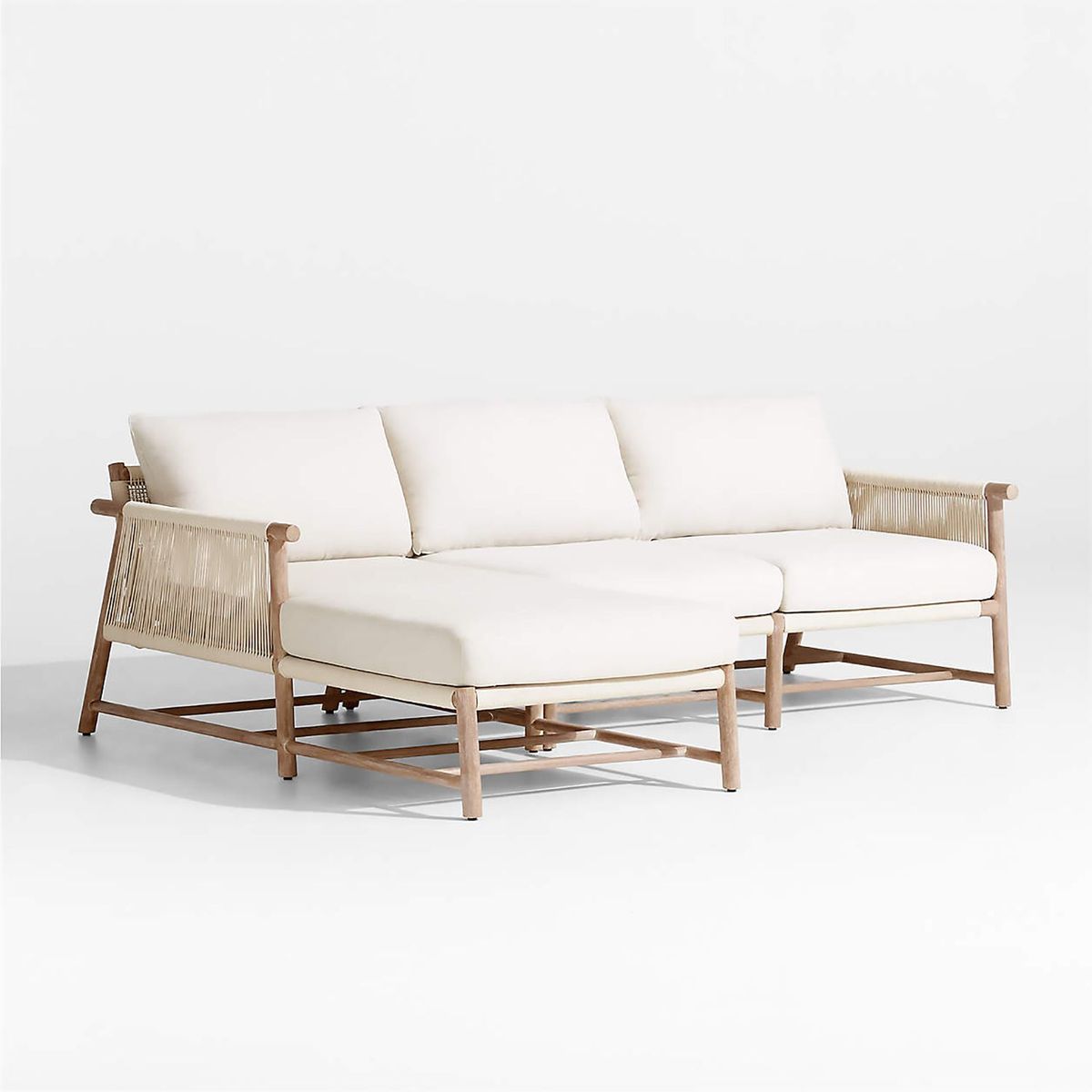 CRATE & BARREL - Seccional De Exterior Fen De 2-piezas Con Chaise Lounge Izquierdo