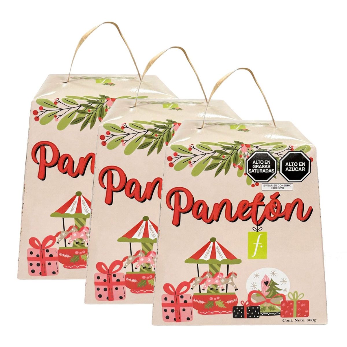 FALABELLA - Panettone Falabella Navidad Aldea x 800 gr x 3 Unidades